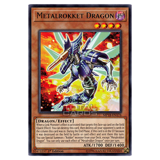 Yu-Gi-Oh! - 2018 Mega-Tin Mega Pack - Metalrokket Dragon (Rare) MP18-EN176