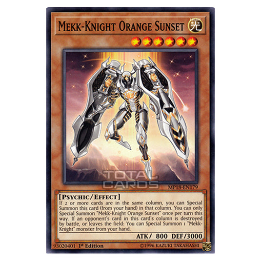 Yu-Gi-Oh! - 2018 Mega-Tin Mega Pack - Mekk-Knight Orange Sunset (Common) MP18-EN179