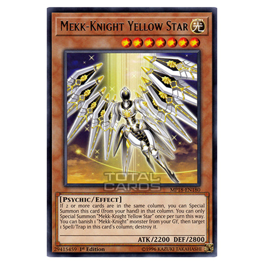 Yu-Gi-Oh! - 2018 Mega-Tin Mega Pack - Mekk-Knight Yellow Star (Rare) MP18-EN180