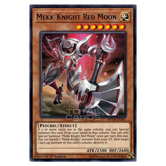 Yu-Gi-Oh! - 2018 Mega-Tin Mega Pack - Mekk-Knight Red Moon (Rare) MP18-EN181