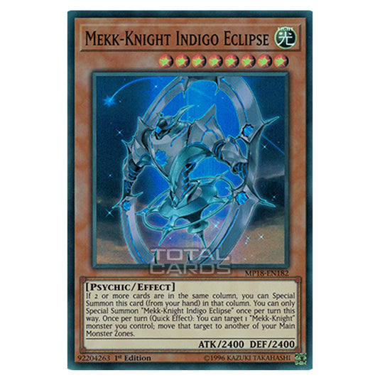 Yu-Gi-Oh! - 2018 Mega-Tin Mega Pack - Mekk-Knight Indigo Eclipse (Super Rare) MP18-EN182