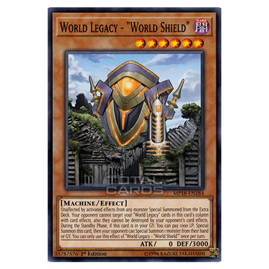 Yu-Gi-Oh! - 2018 Mega-Tin Mega Pack - World Legacy - World Shield (Common) MP18-EN184