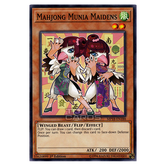 Yu-Gi-Oh! - 2018 Mega-Tin Mega Pack - Mahjong Munia Maidens (Common) MP18-EN188