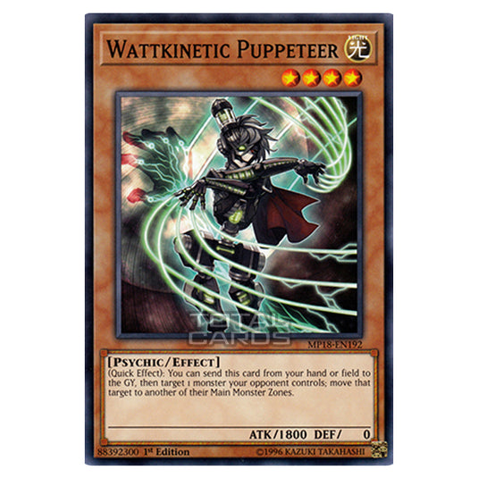 Yu-Gi-Oh! - 2018 Mega-Tin Mega Pack - Wattkinetic Puppeteer (Common) MP18-EN192