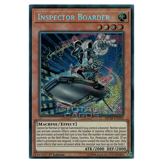 Yu-Gi-Oh! - 2018 Mega-Tin Mega Pack - Inspector Boarder (Secret Rare) MP18-EN193