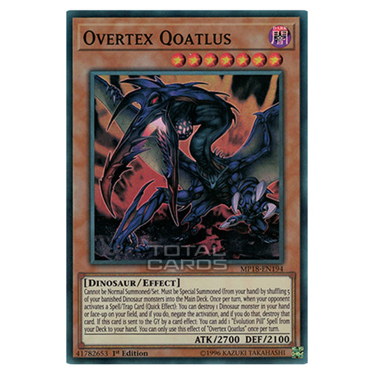 Yu-Gi-Oh! - 2018 Mega-Tin Mega Pack - Overtex Qoatlus (Super Rare) MP18-EN194