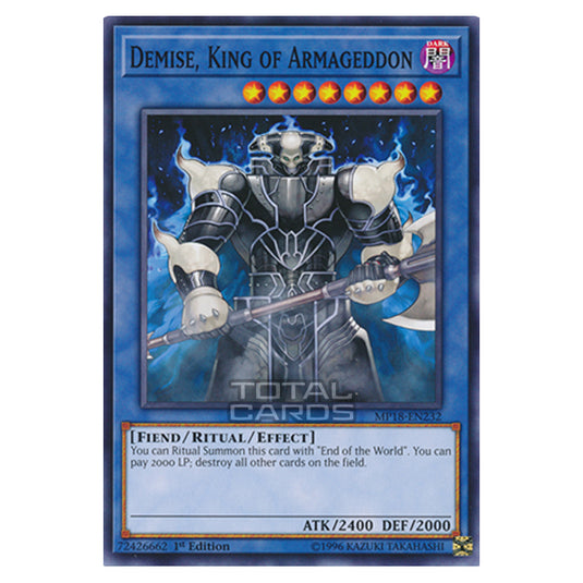 yugioh demise king of armageddon deck Yu-Gi-Oh! Demise, SOI-EN035 You will receive the Unlimited Edition version of this card. Yugioh Ritual 24 Card Deck