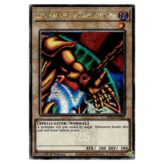 Left Arm of the Forbidden One MP24-EN005 card from the Yu-Gi-Oh! set Dueling Mirrors