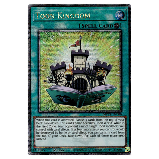 Yu-Gi-Oh! Toon Kingdom MP24-EN006 Quarter Century Secret Rare Card YuGiOh Secret Rare Yu-Gi-Oh! Toon Kingdom MP24-EN006 Quarter Century Secret Rare Card YuGiOh Secret Rare