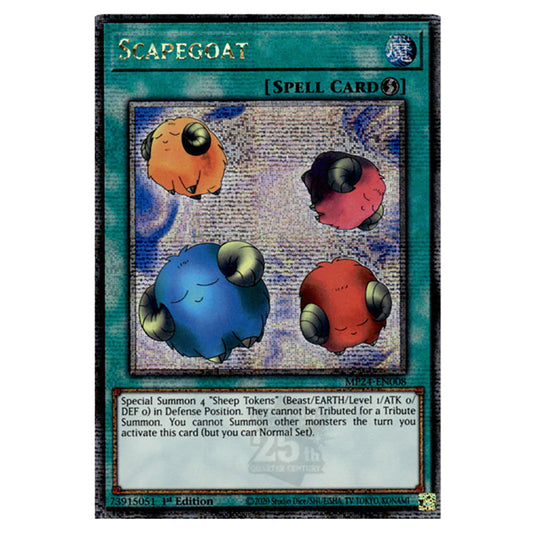 Yu-Gi-Oh! - Dueling Mirrors - Scapegoat (Quarter Century Secret Rare) MP24-EN008 Yu-Gi-Oh! - Dueling Mirrors - Scapegoat (Quarter Century Secret Rare) MP24-EN008