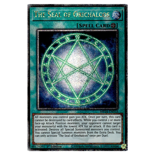 The Seal of Orichalcos MP24-EN015 card from the Yu-Gi-Oh! set Dueling Mirrors