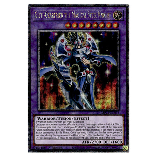 Gilti-Gearfried the Magical Steel Knight MP24-EN016 card from the Yu-Gi-Oh! set Dueling Mirrors