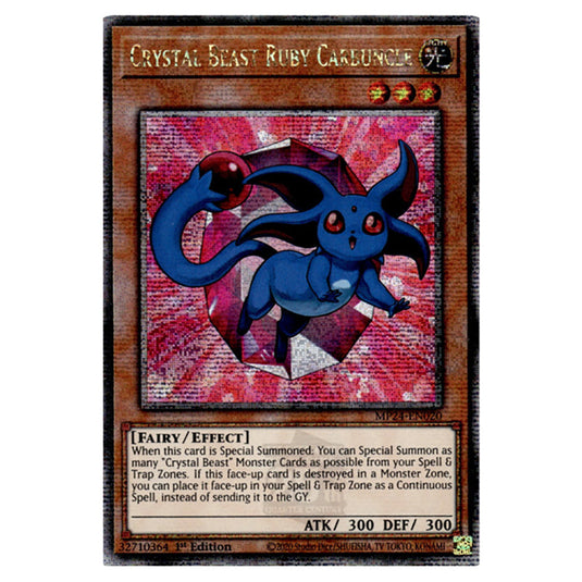 Crystal Beast Ruby Carbuncle MP24-EN020 card from the Yu-Gi-Oh! set Dueling Mirrors