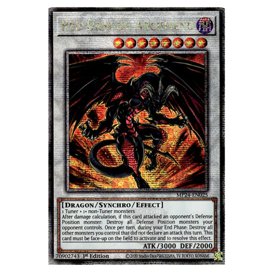 Red Dragon Archfiend MP24-EN025 card from the Yu-Gi-Oh! set Dueling Mirrors