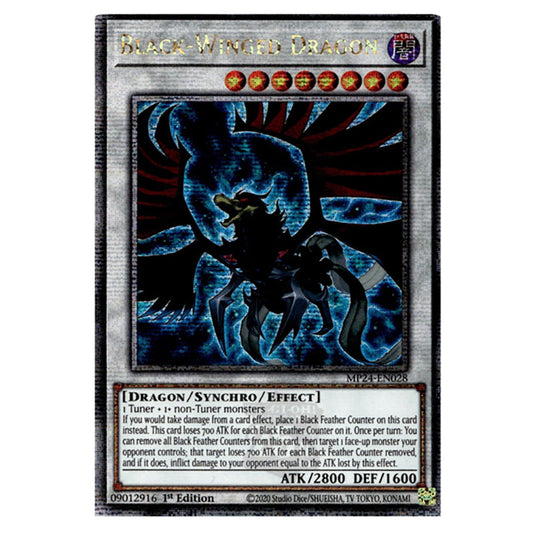 Black-Winged Dragon MP24-EN028 card from the Yu-Gi-Oh! set Dueling Mirrors