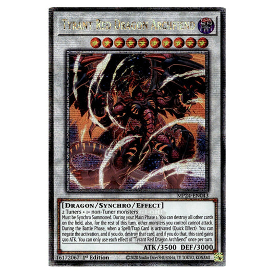 Tyrant Red Dragon Archfiend MP24-EN043 card from the Yu-Gi-Oh! set Dueling Mirrors