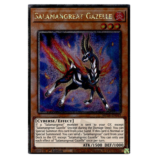 Salamangreat Gazelle MP24-EN049 card from the Yu-Gi-Oh! set Dueling Mirrors