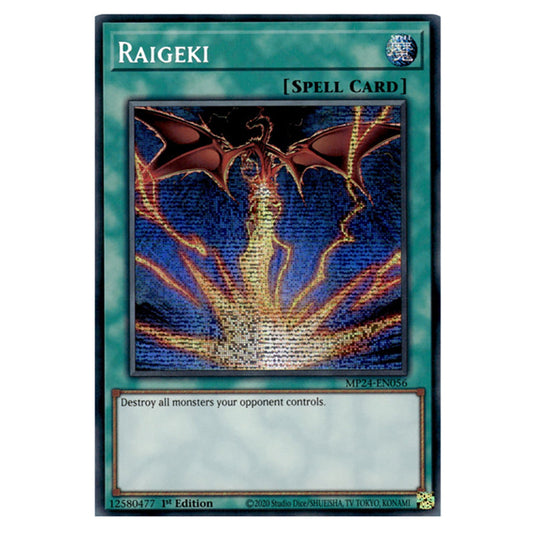 Raigeki (alternate artwork) MP24-EN056 card from the Yu-Gi-Oh! set Dueling Mirrors