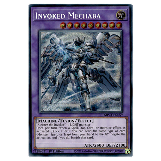 Invoked Mechaba (alternate artwork) MP24-EN059 card from the Yu-Gi-Oh! set Dueling Mirrors