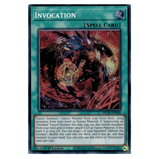 Invocation (alternate artwork) MP24-EN060 card from the Yu-Gi-Oh! set Dueling Mirrors