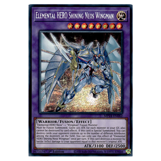 Elemental HERO Shining Neos Wingman MP24-EN062 card from the Yu-Gi-Oh! set Dueling Mirrors