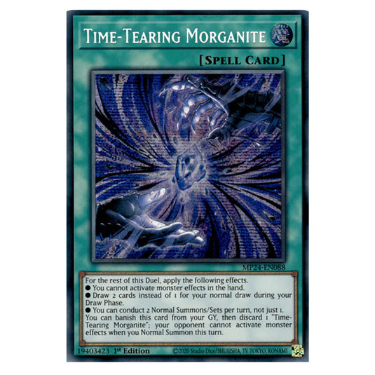 Time-Tearing Morganite MP24-EN088 card from the Yu-Gi-Oh! set Dueling Mirrors