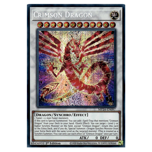 Crimson Dragon MP24-EN097 card from the Yu-Gi-Oh! set Dueling Mirrors