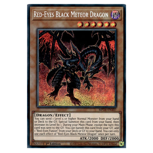 Red-Eyes Black Meteor Dragon MP24-EN107 card from the Yu-Gi-Oh! set Dueling Mirrors