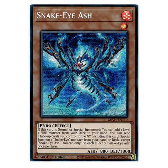 Snake-Eye Ash MP24-EN110 card from the Yu-Gi-Oh! set Dueling Mirrors