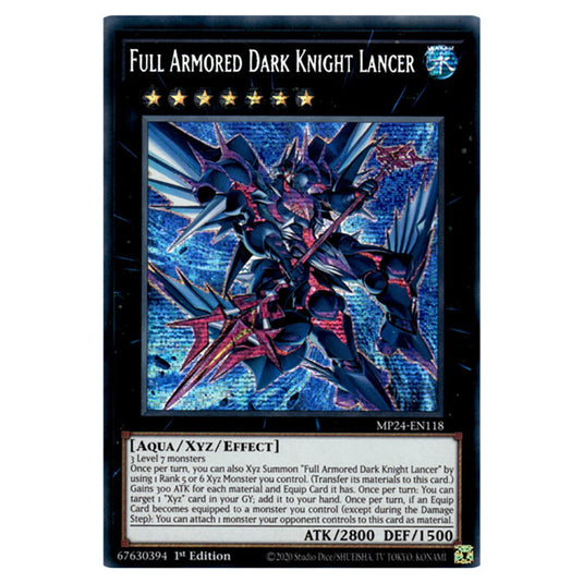 Full Armored Dark Knight Lancer MP24-EN118 card from the Yu-Gi-Oh! set Dueling Mirrors