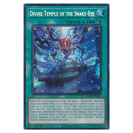 Divine Temple of the Snake-Eye MP24-EN123 card from the Yu-Gi-Oh! set Dueling Mirrors