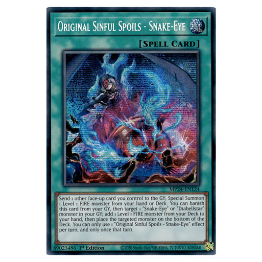 Original Sinful Spoils - Snake-Eye MP24-EN124 card from the Yu-Gi-Oh! set Dueling Mirrors