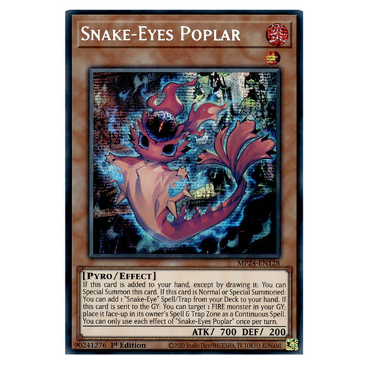 Snake-Eyes Poplar MP24-EN128 card from the Yu-Gi-Oh! set Dueling Mirrors