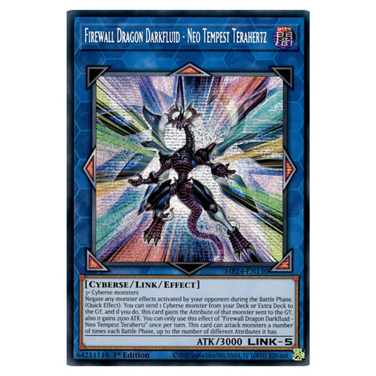 Firewall Dragon Darkfluid - Neo Tempest Terahertz MP24-EN130 card from the Yu-Gi-Oh! set Dueling Mirrors