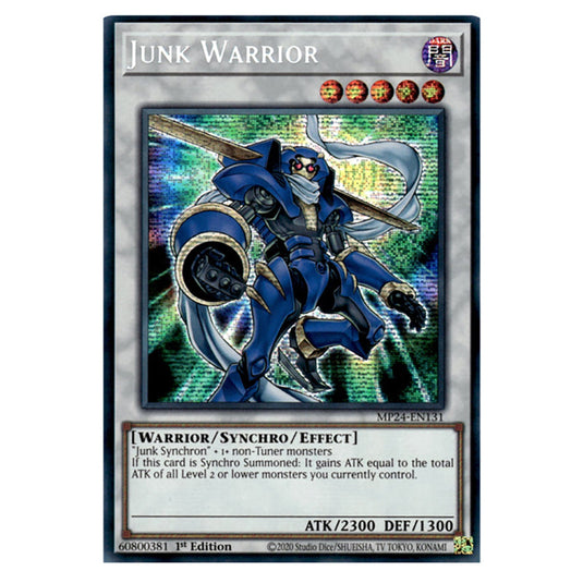 Junk Warrior MP24-EN131 card from the Yu-Gi-Oh! set Dueling Mirrors