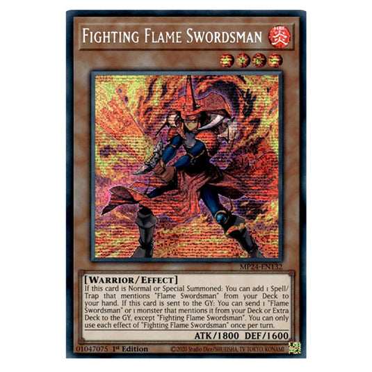 Fighting Flame Swordsman MP24-EN132 card from the Yu-Gi-Oh! set Dueling Mirrors