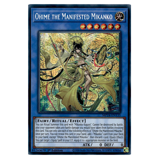 Ohime the Manifested Mikanko MP24-EN135 card from the Yu-Gi-Oh! set Dueling Mirrors