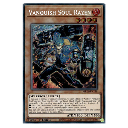 Vanquish Soul Razen MP24-EN139 card from the Yu-Gi-Oh! set Dueling Mirrors