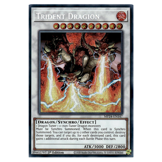 Trident Dragion MP24-EN147 card from the Yu-Gi-Oh! set Dueling Mirrors