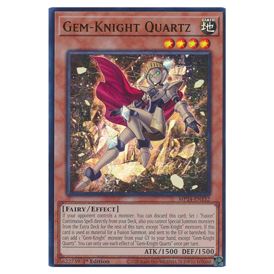 Gem-Knight Quartz MP24-EN152 card from the Yu-Gi-Oh! set Dueling Mirrors