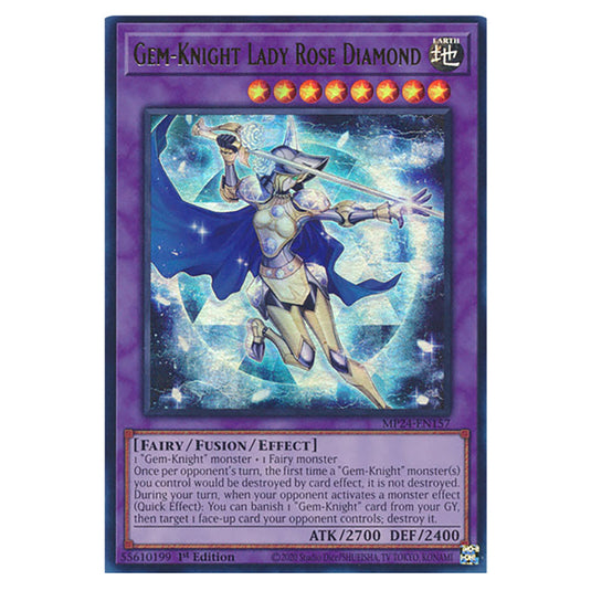 Gem-Knight Lady Rose Diamond MP24-EN157 card from the Yu-Gi-Oh! set Dueling Mirrors