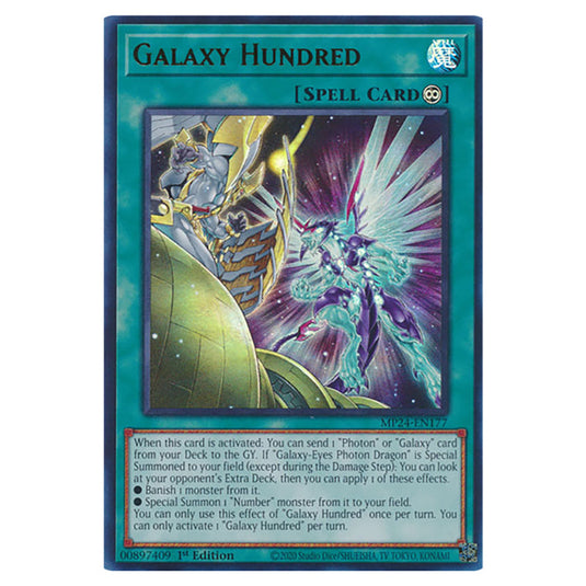 Galaxy Hundred MP24-EN177 card from the Yu-Gi-Oh! set Dueling Mirrors