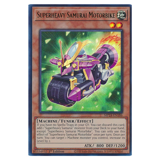 Superheavy Samurai Motorbike MP24-EN186 card from the Yu-Gi-Oh! set Dueling Mirrors