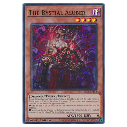 The Bystial Aluber MP24-EN188 card from the Yu-Gi-Oh! set Dueling Mirrors