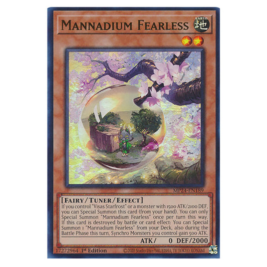 Mannadium Fearless MP24-EN189 card from the Yu-Gi-Oh! set Dueling Mirrors