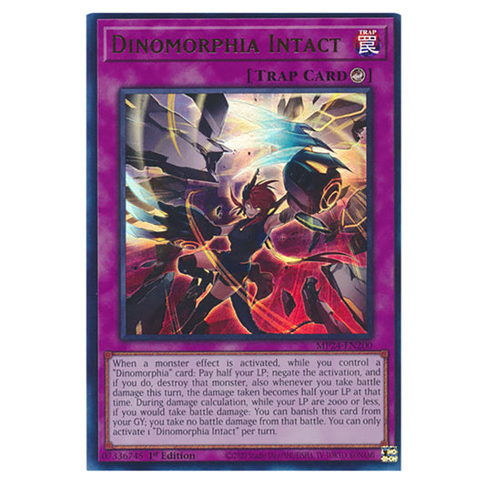 Dinomorphia Intact MP24-EN200 card from the Yu-Gi-Oh! set Dueling Mirrors