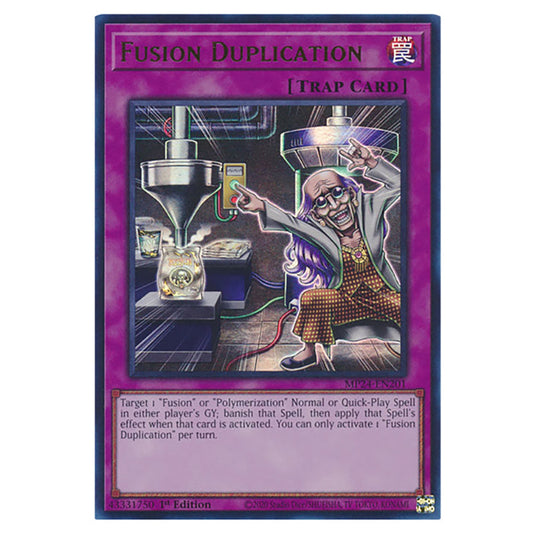 Fusion Duplication MP24-EN201 card from the Yu-Gi-Oh! set Dueling Mirrors