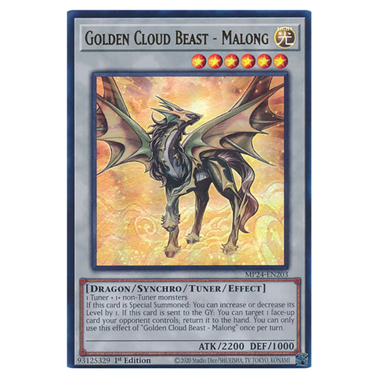 Golden Cloud Beast - Malong MP24-EN203 card from the Yu-Gi-Oh! set Dueling Mirrors