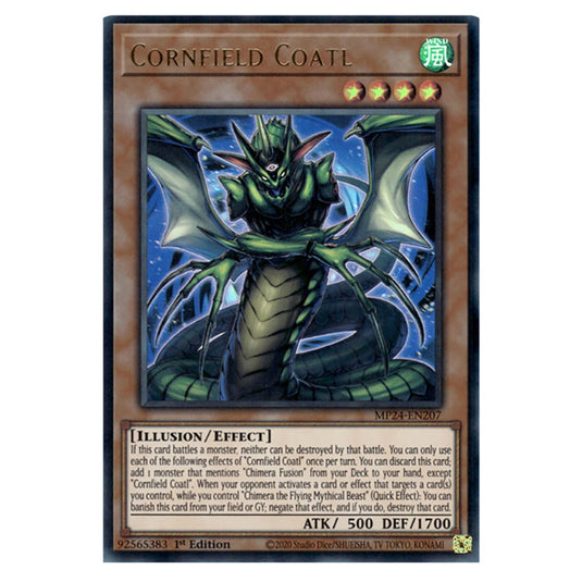 Cornfield Coatl MP24-EN207 card from the Yu-Gi-Oh! set Dueling Mirrors