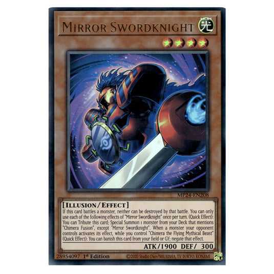 Mirror Swordknight MP24-EN208 card from the Yu-Gi-Oh! set Dueling Mirrors